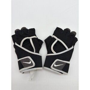 Nike Black & Gray Fingerless Training Gloves S